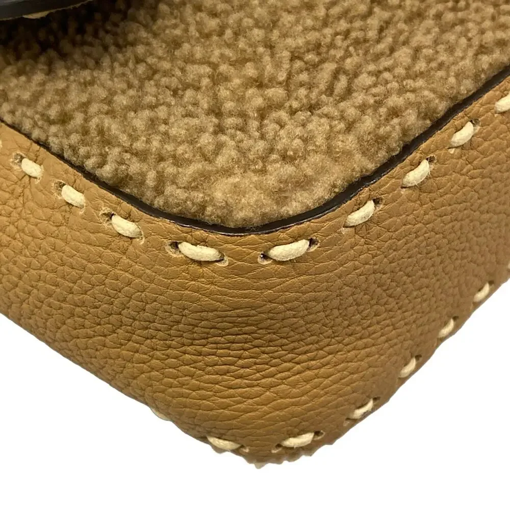 Fendi Mama Bucket Handbag 8BR600 Mouton Leather